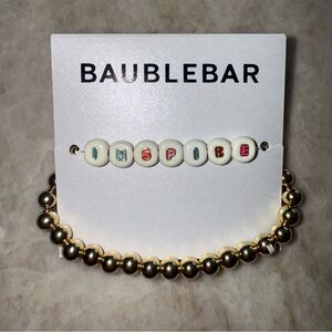 BaubleBar Gold and White Inspire Bracelet